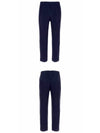 Pleated Straight Pants Navy - ISSEY MIYAKE - BALAAN 5