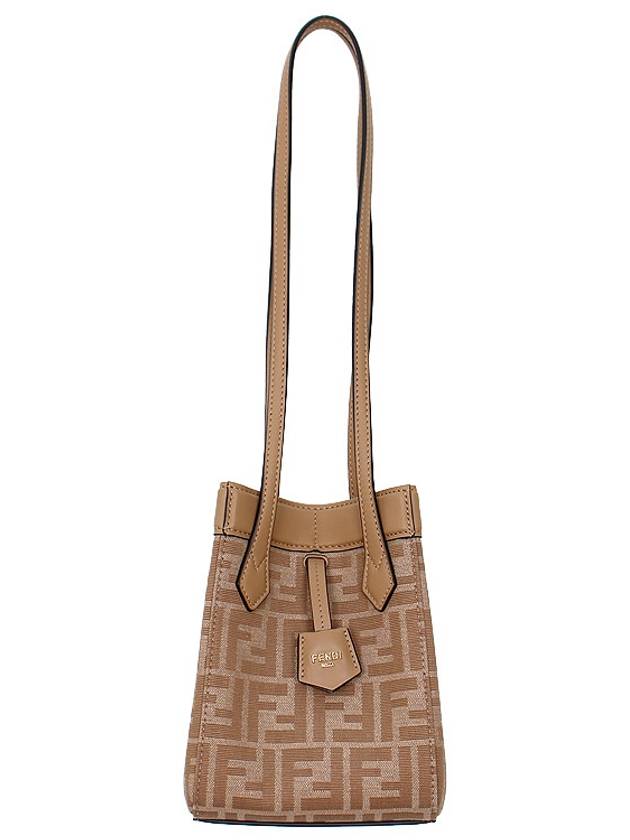 Origami FF Jacquard Mini Shoulder Bag Beige - FENDI - BALAAN 4