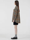 middle length shirt coat orange check - VOYONN - BALAAN 7