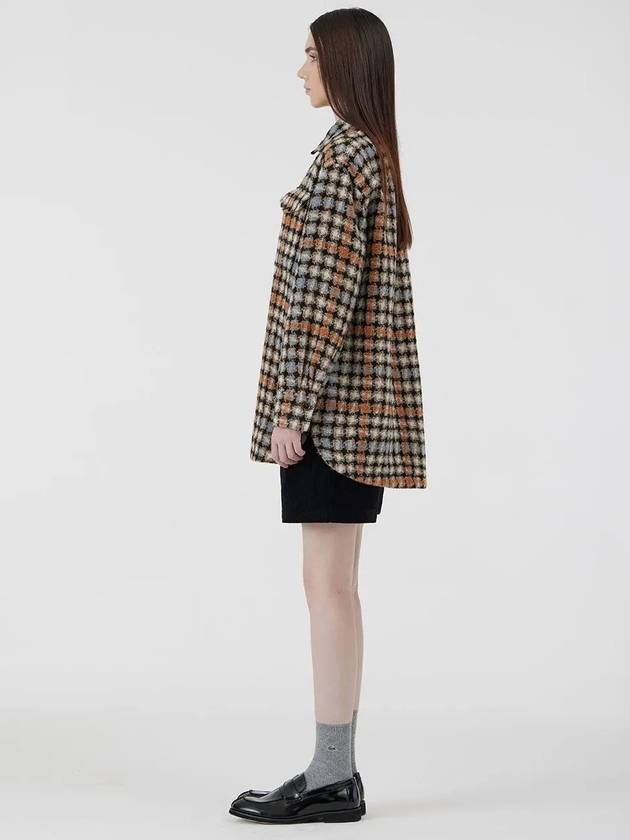 middle length shirt coat orange check - VOYONN - BALAAN 7