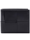 Intrecciato Half Wallet Black - BOTTEGA VENETA - BALAAN 3