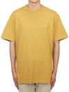 Men's Chase Mini Embroid Logo Short Sleeve T-Shirt Sunray - CARHARTT WIP - BALAAN 2