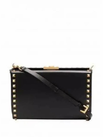 Rockstud Alcove 2-Way Cross Bag Black - VALENTINO - BALAAN 2