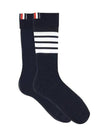 Men's Diagonal Light Weight Midi Socks Navy - THOM BROWNE - BALAAN 3