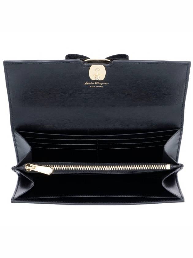 Vara Bow Continental Long Wallet Black - SALVATORE FERRAGAMO - BALAAN 4