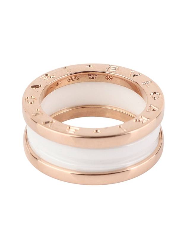 347021 Pink gold B Zero1 ceramic 2 band ring No 49 Department store warranty 34190 5 - BVLGARI - BALAAN 5