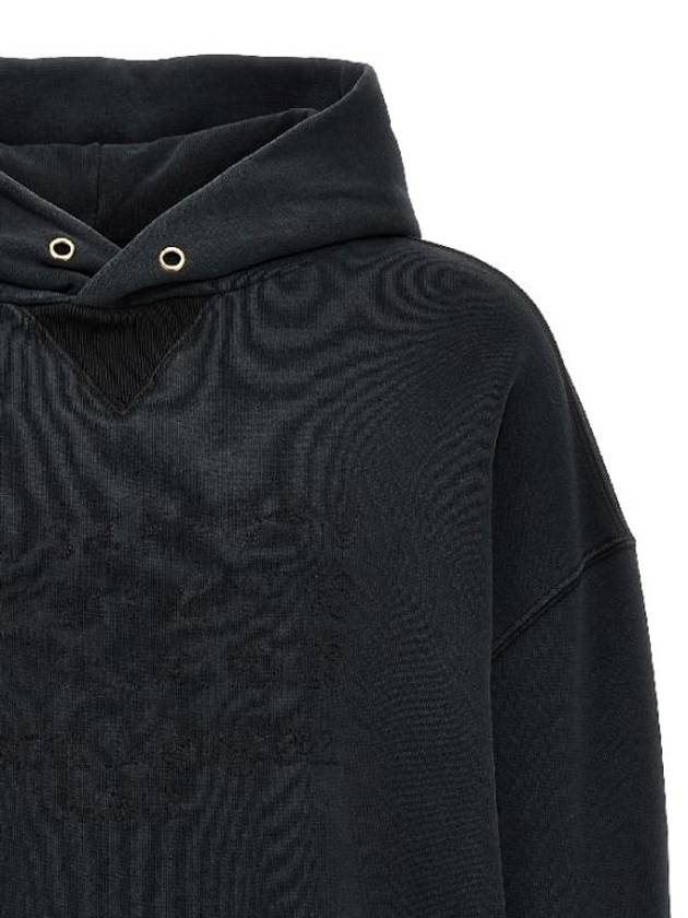 Reverse Logo Cotton Hoodie Black - MAISON MARGIELA - BALAAN 4