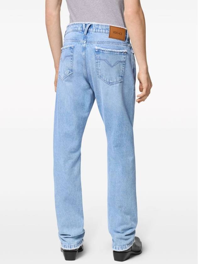 VERSACE PANT DENIM RAW CUT - VERSACE - BALAAN 4