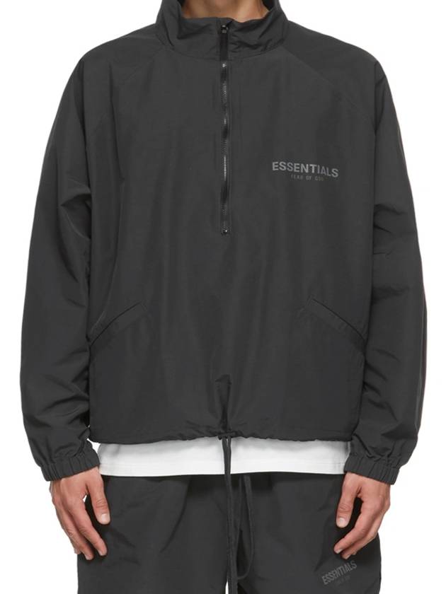 Fear of God Essential Half Zip Track Jacket Anorak Windbreaker Black Women - FEAR OF GOD ESSENTIALS - BALAAN 3