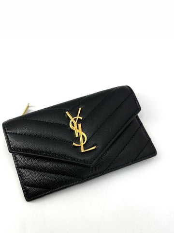 Envelope zipper card wallet - SAINT LAURENT - BALAAN 1