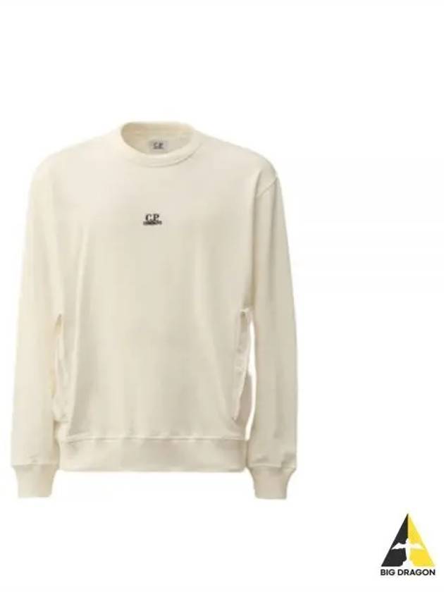 Cotton Fleece Mixed Pocket Sweatshirt White - CP COMPANY - BALAAN 2