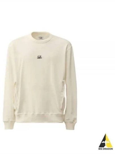 Cotton Fleece Mixed Pocket Sweatshirt White - CP COMPANY - BALAAN 2