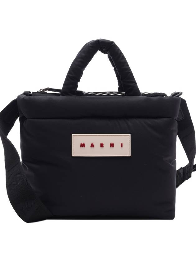 Patch Puff Small Tote Bag Black - MARNI - BALAAN 3