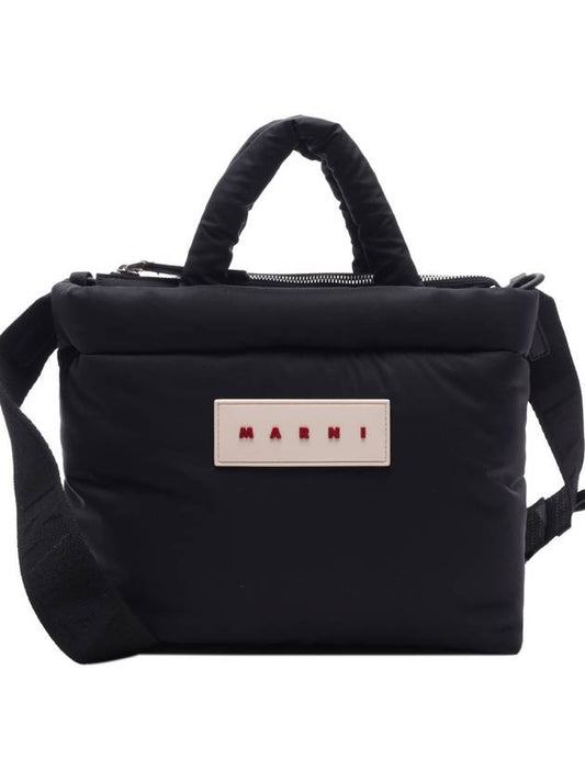 Patch Puff Small Tote Bag Black - MARNI - BALAAN 2