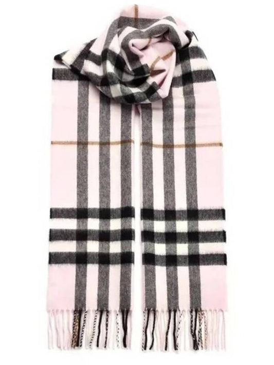 Check Cashmere Muffler Rose - BURBERRY - BALAAN 2