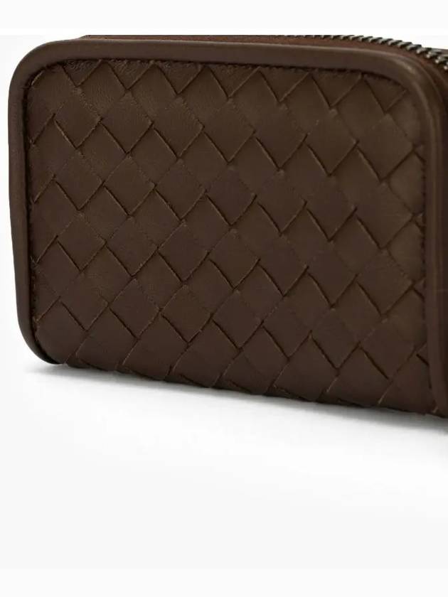 Intrecciato Zipper Coin Card Wallet Brown - BOTTEGA VENETA - BALAAN 4