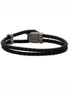 Medusa gunmetal Medusa head leather double strap bracelet - VERSACE - BALAAN 4