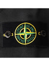 Logo Patch Zip-Up Hoodie Black - STONE ISLAND - BALAAN 5