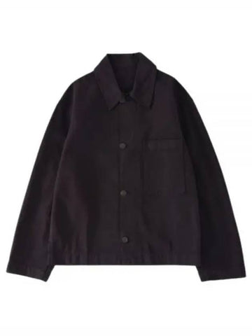 24 EASE GARMENT DYED JACKET BLACK GRAPE 1138 denim - STUDIO NICHOLSON - BALAAN 1