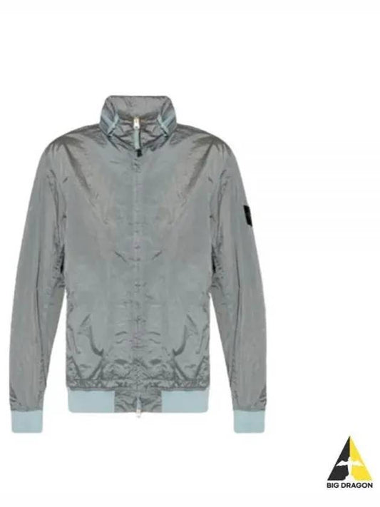 Men's Logo Patch Nylon Metal Zip-up Jacket Sky Blue - STONE ISLAND - BALAAN 2