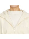 Logo Zip-Up Hoodie Cream - GANNI - BALAAN 9