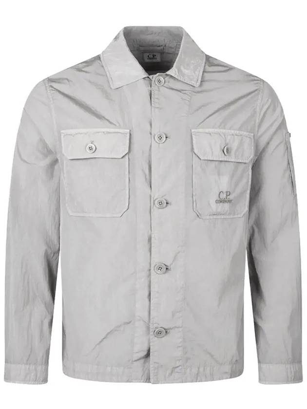 Chrome R Pocket Over Long Sleeve Shirt Grey - CP COMPANY - BALAAN 2