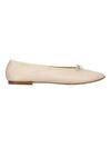 Lilouh Bow Detail Leather Ballet Flats Beige - REPETTO - BALAAN 1