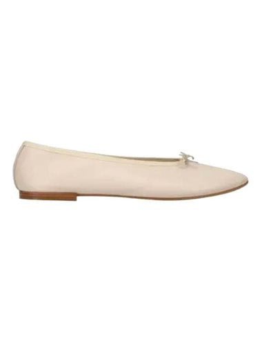 Lilouh Bow Detail Leather Flats Beige - REPETTO - BALAAN 1