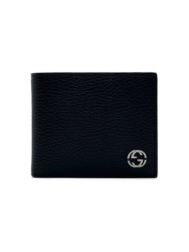 GG Interlocking Two Tone Half Wallet Black - GUCCI - BALAAN 2