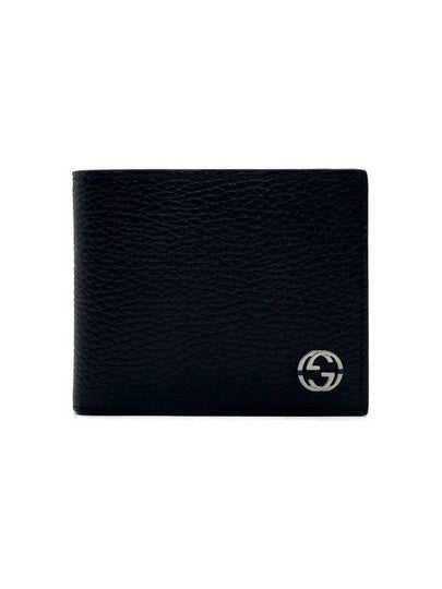 GG Interlocking Two Tone Half Wallet Black - GUCCI - BALAAN 2