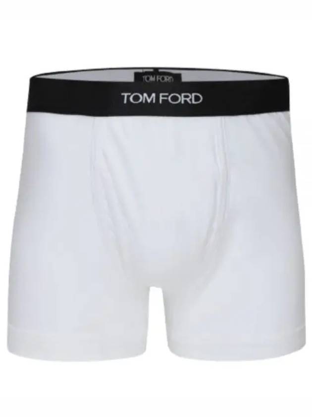 Men's Band Cotton Boxer Briefs 2 Pack White - TOM FORD - BALAAN 2