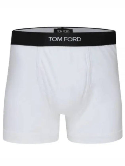 Men's Band Cotton Boxer Briefs 2 Pack White - TOM FORD - BALAAN 2