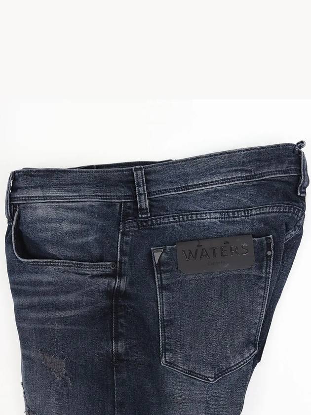 Slim patch denim medium blue JN163 - IKALOOOK - BALAAN 5