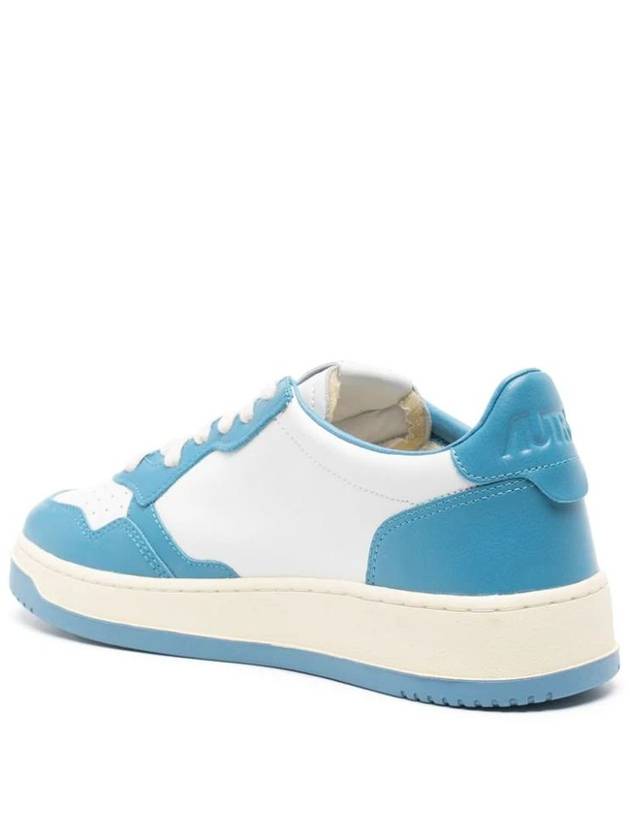 Men's Medalist Leather Low Top Sneakers Blue - AUTRY - BALAAN 4