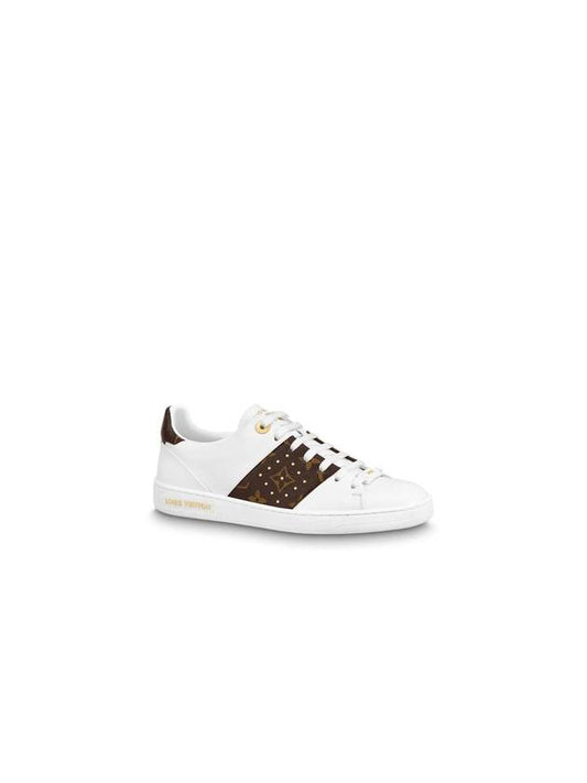 Frontrow Low Top Sneakers White Brown - LOUIS VUITTON - BALAAN 1