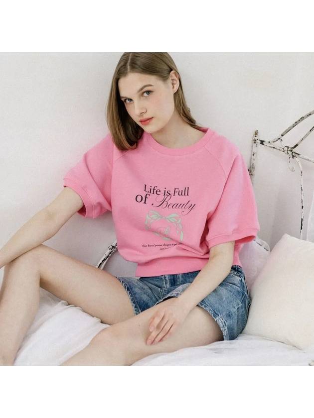 Classic Ribbon Half Sweat Shirts PINK - LE SOLEIL MATINEE - BALAAN 1