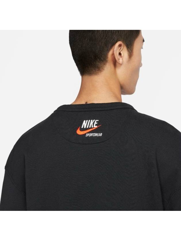 NSW Trend Fleece Crew Sweatshirt Black - NIKE - BALAAN 5