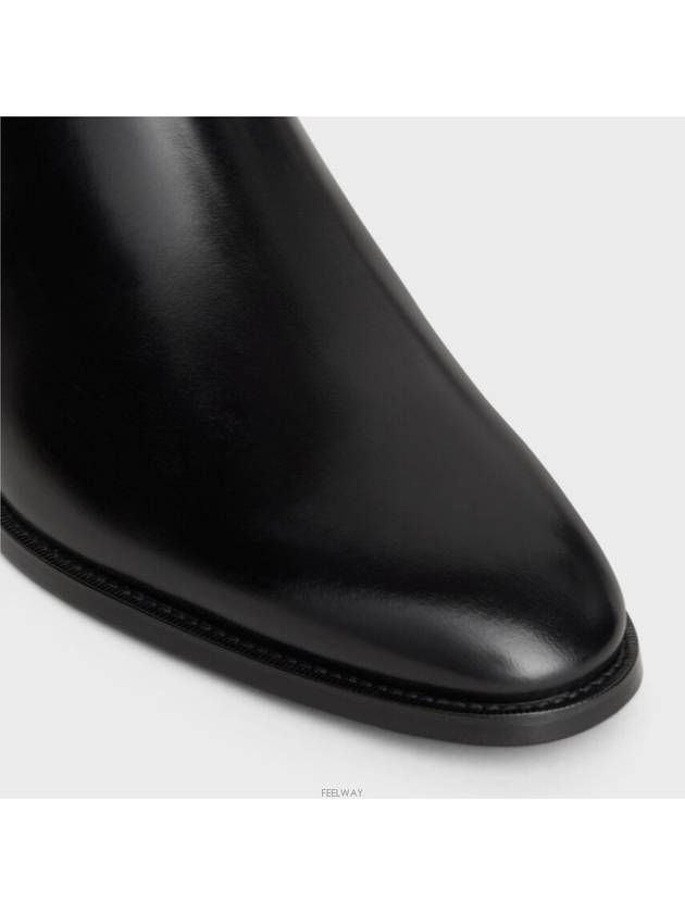 Drugstore Shiny Calfskin Chelsea Boots Black - CELINE - BALAAN 4
