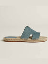 Antigua Espadrille Sandals Gris Antarctique - HERMES - BALAAN 4