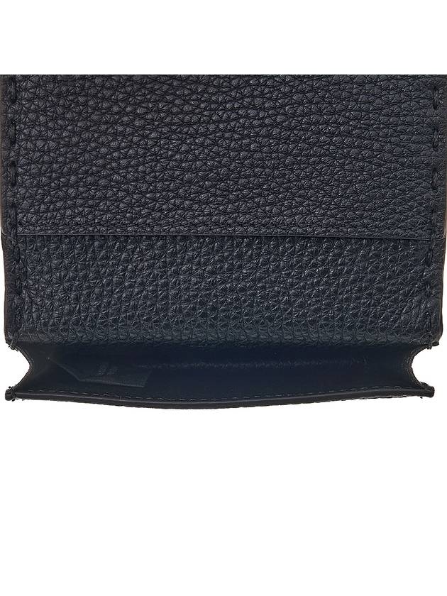 Selleria Logo Leather Card Wallet Black - FENDI - BALAAN 10