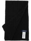 Pony Cable Knit Scarf Black - POLO RALPH LAUREN - BALAAN 4