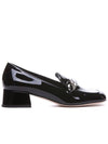 Women's Logo Patent Leather Pumps Black - MIU MIU - BALAAN 2