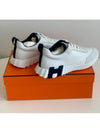 Bouncing Sneakers Calfskin Suede Goatskin Blanc - HERMES - BALAAN 9