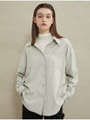 Suede over shirt Beige - MANAVIS7 - BALAAN 3