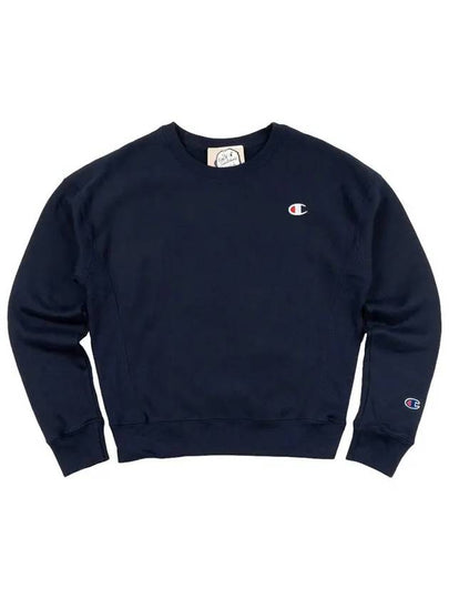 Reverse Weave Crew Neck Sweatshirt Navy - CHAMPION - BALAAN 2