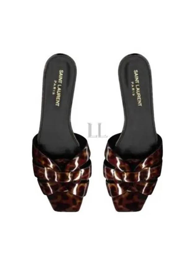 Tribute Tortoiseshell Patent Leather Mules Havana - SAINT LAURENT - BALAAN 2