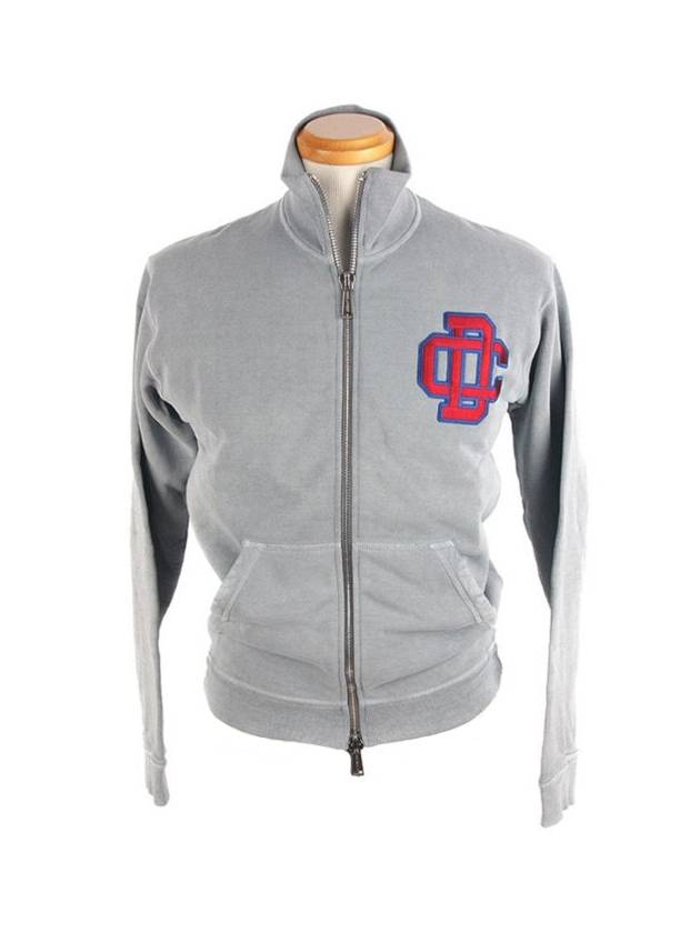 High Neck Zip-Up Jacket Grey - DSQUARED2 - BALAAN 1