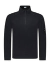 Light Fleece Half Zip-Up Sweatshirt Black - CP COMPANY - BALAAN 3