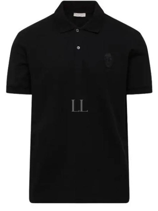 Skull Patch Short Sleeve Polo Shirt Brown - ALEXANDER MCQUEEN - BALAAN 2