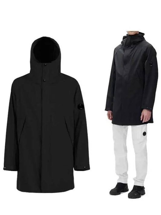 Shell R Long Hooded Jacket Black - CP COMPANY - BALAAN 2